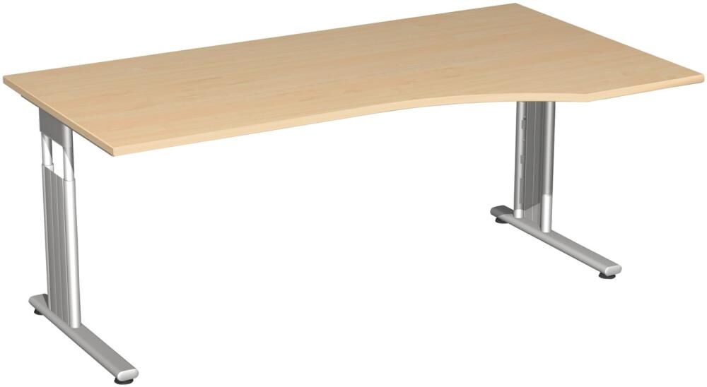 Geramöbel PC-Schreibtisch r Nußbaum1800x800/1000,C-680-820 Geramöbel PC-Schreibtisch r Nußbaum1800x800/1000,C-680-820