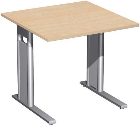 Geramöbel Schreibtisch C-Fuß Nußbau800x800/,680-820 Produktbild Geramöbel Schreibtisch C-Fuß Nußbau800x800/,680-820