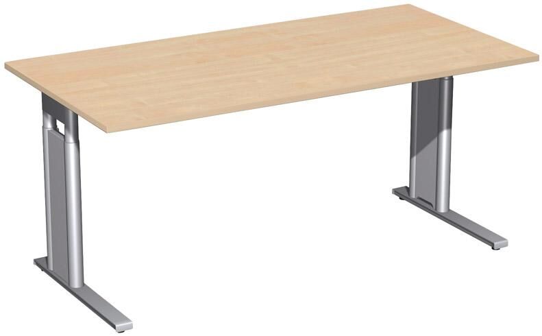 Geramöbel Schreibtisch C-Fuß Ahorn 1600x800/,680-820 Produktbild Geramöbel Schreibtisch C-Fuß Ahorn 1600x800/,680-820