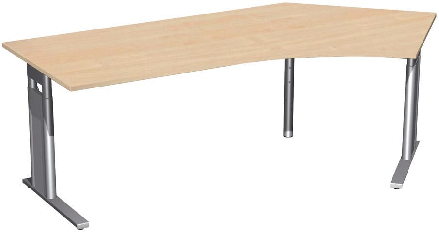 Geramöbel PC-Schreibtisch rechts Nussbaum 680–820x2166x800/1130 mm Produktbild Geramöbel PC-Schreibtisch rechts Nussbaum 680–820x2166x800/1130 mm