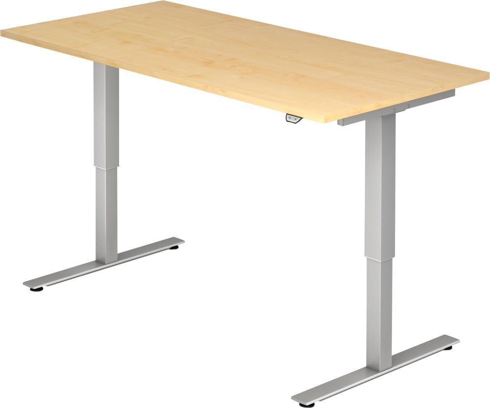 Hammerbacher Schreibtisch XDSM 12 1600x800 Nussbaum/silber Produktbild Hammerbacher Schreibtisch XDSM 12 1600x800 Nussbaum/silber