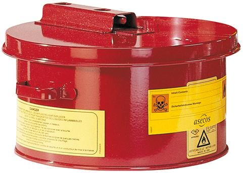 Asecos Wasch u. Tauchbehälter Stahl pulverb. rot 4 L Produktbild Asecos Wasch u. Tauchbehälter Stahl pulverb. rot 4 L