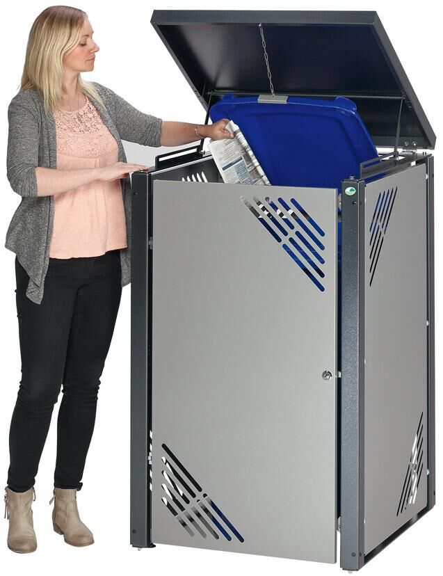 Var Müllbehälterschrank MBS 1, silber Produktbild Var Müllbehälterschrank MBS 1, silber