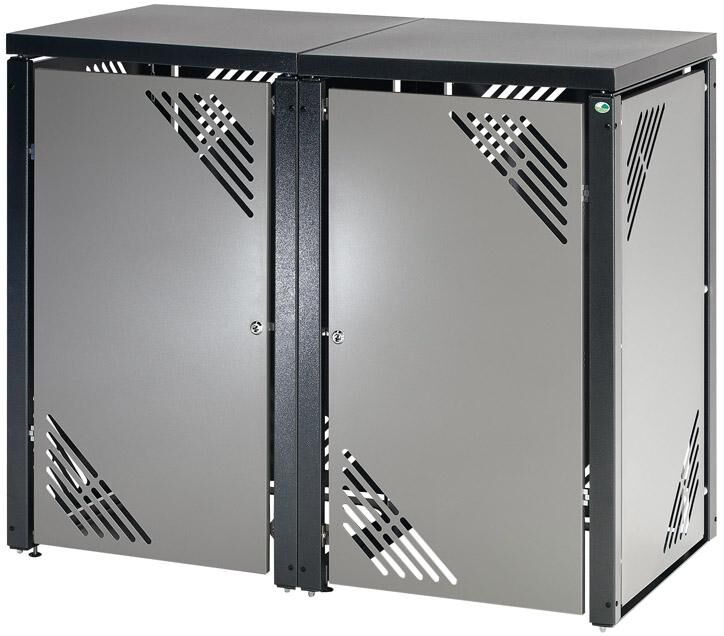 Var Müllbehälterschrank Ergänzung MBSE 3, silber Produktbild Var Müllbehälterschrank Ergänzung MBSE 3, silber bild 2