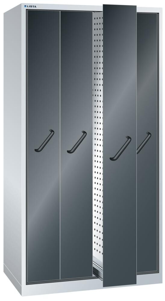 LISTA Vertikalauszugschrank mit 4 Auszügen Frontblenden Lochwänden Produktbild LISTA Vertikalauszugschrank mit 4 Auszügen Frontblenden Lochwänden