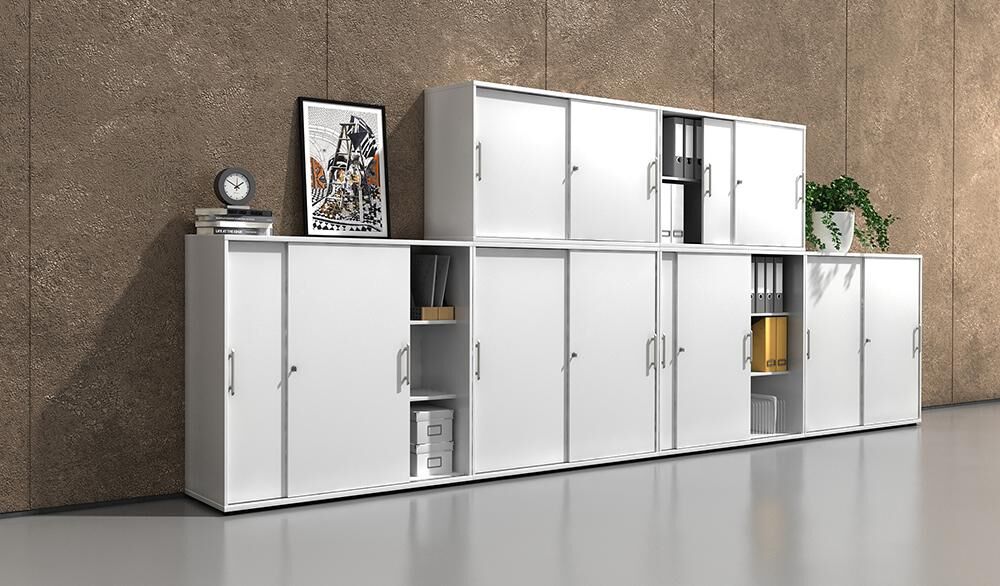 Hammerbacher Schiebetürenschrank Nu/Nu3 Ordnerhöhen Produktbild Hammerbacher Schiebetürenschrank Nu/Nu3 Ordnerhöhen bild 3