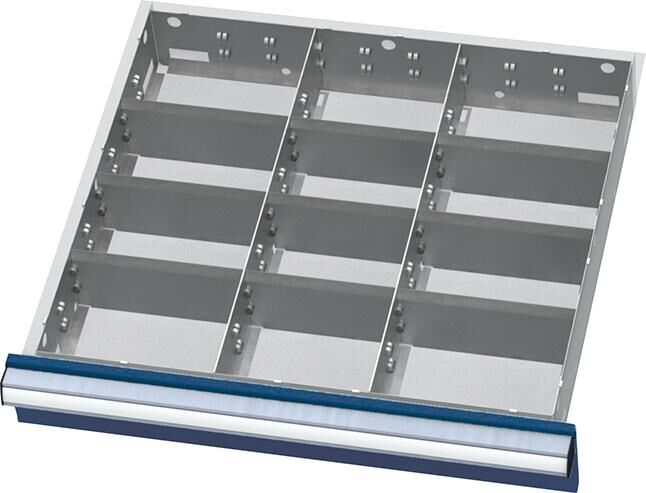 Forum Metalleinteilungen FS6 75mm 12 Fächer für Schubladen Innenmaß 540 x 450 mm Produktbild Forum Metalleinteilungen FS6 75mm 12 Fächer für Schubladen Innenmaß 540 x 450 mm