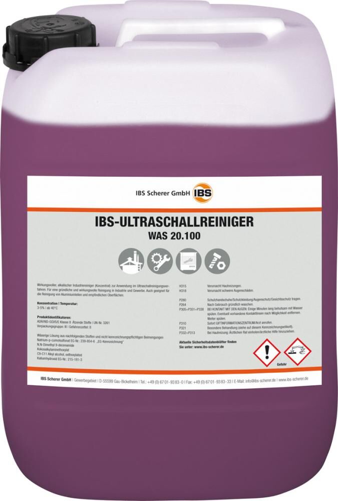 IBS Scherer Ultraschallreiniger WAS 20.100 20L Kanister Produktbild IBS Scherer Ultraschallreiniger WAS 20.100 20L Kanister