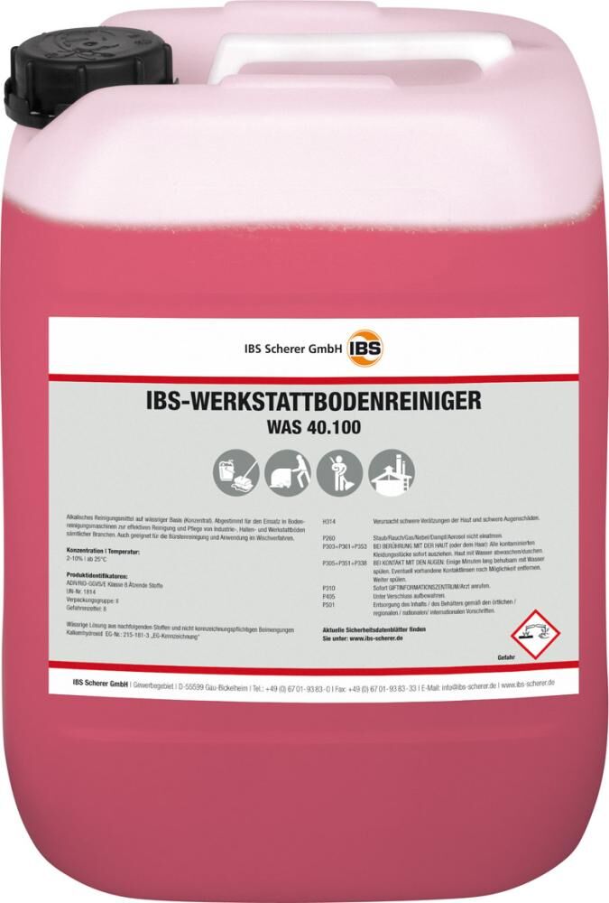 IBS Scherer Bodenreiniger Werkstatt WAS 40.100 20L Kanister Produktbild IBS Scherer Bodenreiniger Werkstatt WAS 40.100 20L Kanister