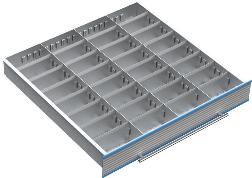 Bedrunka+Hirth Metalleinteilung 100mm für TSM Werkzeug Ausgabeschrank Produktbild Bedrunka+Hirth Metalleinteilung 100mm für TSM Werkzeug Ausgabeschrank bild 2