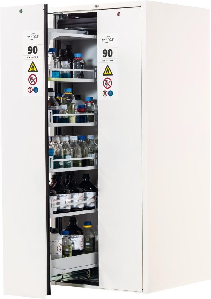 Asecos Sicherheitsschrank V-Line 819x1966 mm komplett weiß 8FB Produktbild Asecos Sicherheitsschrank V-Line 819x1966 mm komplett weiß 8FB