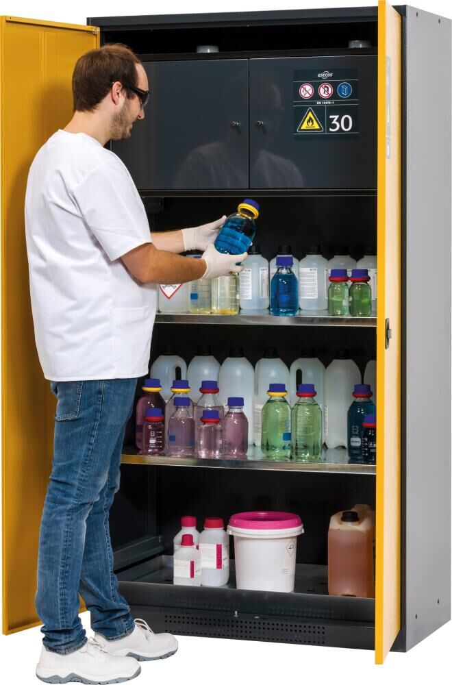 Asecos Chemikalienschrank gelb 2 FB Produktbild Asecos Chemikalienschrank gelb 2 FB