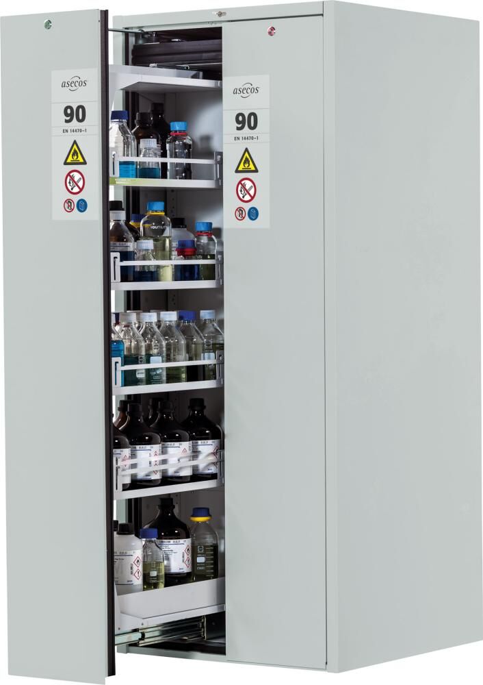 Asecos Sicherheitsschrank V-Line 819x1966 mm komplett grau 8FB Asecos Sicherheitsschrank V-Line 819x1966 mm komplett grau 8FB