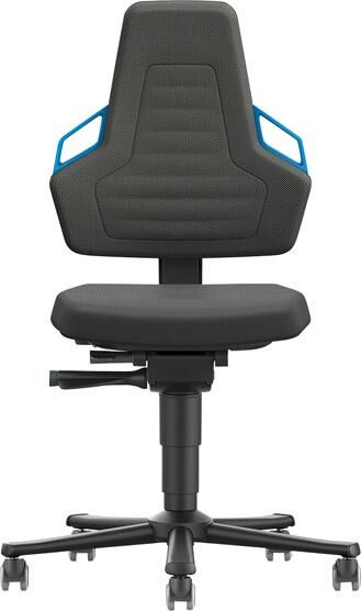 Bimos Stuhl Nexxit 2 Rollen Kunstleder Griff blau Produktbild Bimos Stuhl Nexxit 2 Rollen Kunstleder Griff blau