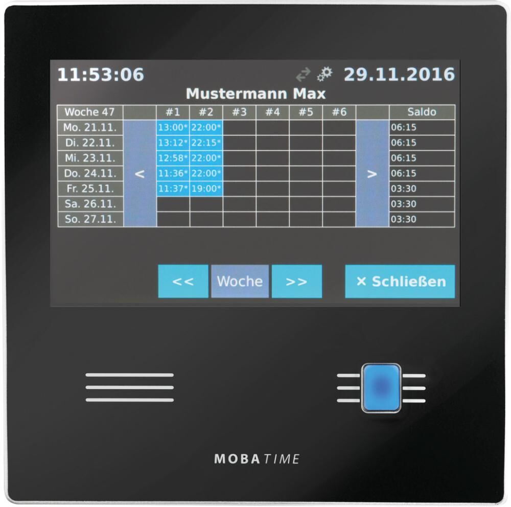 Bürk Mobatime ZWS Terminal für Online Zeiterfassung Pro 40.10FP schwarz Produktbild Bürk Mobatime ZWS Terminal für Online Zeiterfassung Pro 40.10FP schwarz
