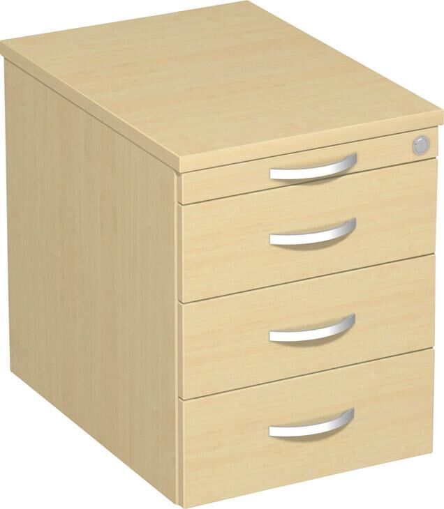 Geramöbel Rollcontainer 3 KU Schubfächer 430x600x566mm Ahorn Produktbild Geramöbel Rollcontainer 3 KU Schubfächer 430x600x566mm Ahorn bild 2