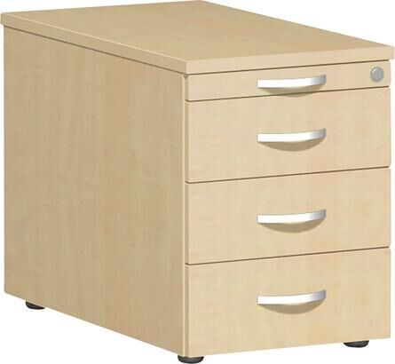 Geramöbel Rollcontainer 3 Metall Schubfächer 430x600x566mm Ahorn Produktbild Geramöbel Rollcontainer 3 Metall Schubfächer 430x600x566mm Ahorn