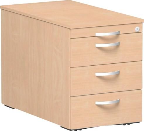 Geramöbel Rollcontainer 3 Metall Schubfächer 430x600x566mm Buche Produktbild Geramöbel Rollcontainer 3 Metall Schubfächer 430x600x566mm Buche