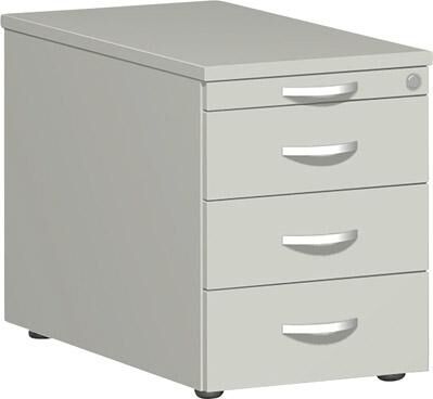 Geramöbel Rollcontainer 3 Metall Schubfächer 430x600x566mm Nußbaum Produktbild Geramöbel Rollcontainer 3 Metall Schubfächer 430x600x566mm Nußbaum