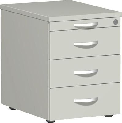 Geramöbel Rollcontainer 3 KU Schubfächer 430x600x566mm Lichtgrau Produktbild Geramöbel Rollcontainer 3 KU Schubfächer 430x600x566mm Lichtgrau