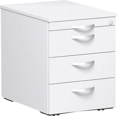 Geramöbel Rollcontainer 3 KU Schubfächer 430x600x566 Weiß Produktbild Geramöbel Rollcontainer 3 KU Schubfächer 430x600x566 Weiß