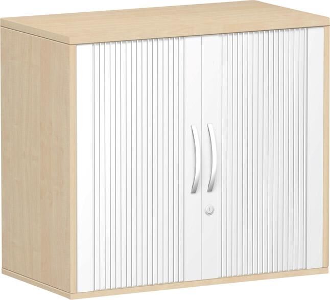 Geramöbel Anstell Querrolladenschrank 720x800x425mm Ahorn/silber Produktbild Geramöbel Anstell Querrolladenschrank 720x800x425mm Ahorn/silber