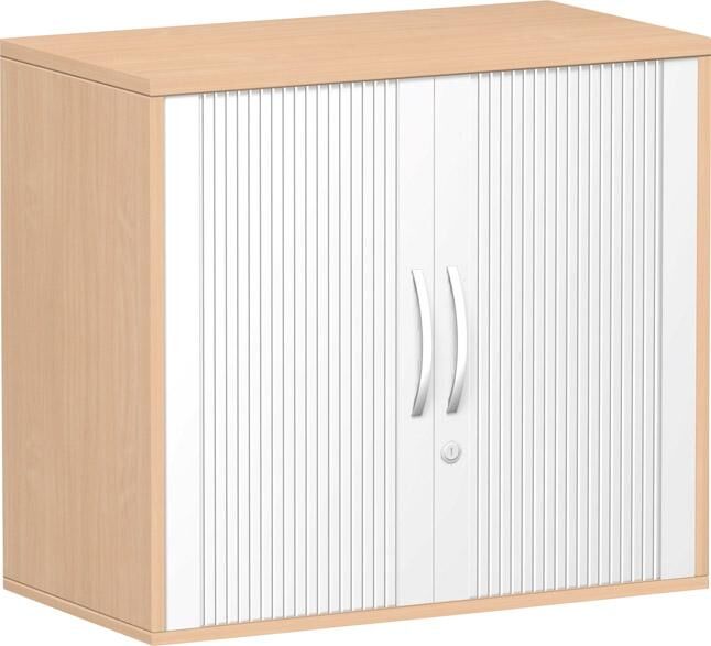 Geramöbel Anstell Querrolladenschrank 720x800x425mm Buche/silber Produktbild Geramöbel Anstell Querrolladenschrank 720x800x425mm Buche/silber