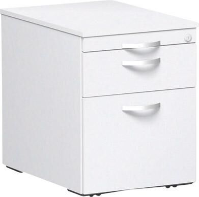 Geramöbel Rollcontainer KU mit Hängeregistratur 438x600x565mm Weiß Produktbild Geramöbel Rollcontainer KU mit Hängeregistratur 438x600x565mm Weiß