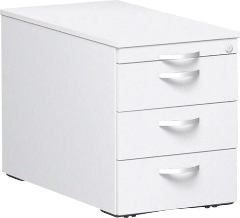 Geramöbel Rollcontainer 3 Metall Schubfächer 430x600x566mm Weiß Produktbild Geramöbel Rollcontainer 3 Metall Schubfächer 430x600x566mm Weiß