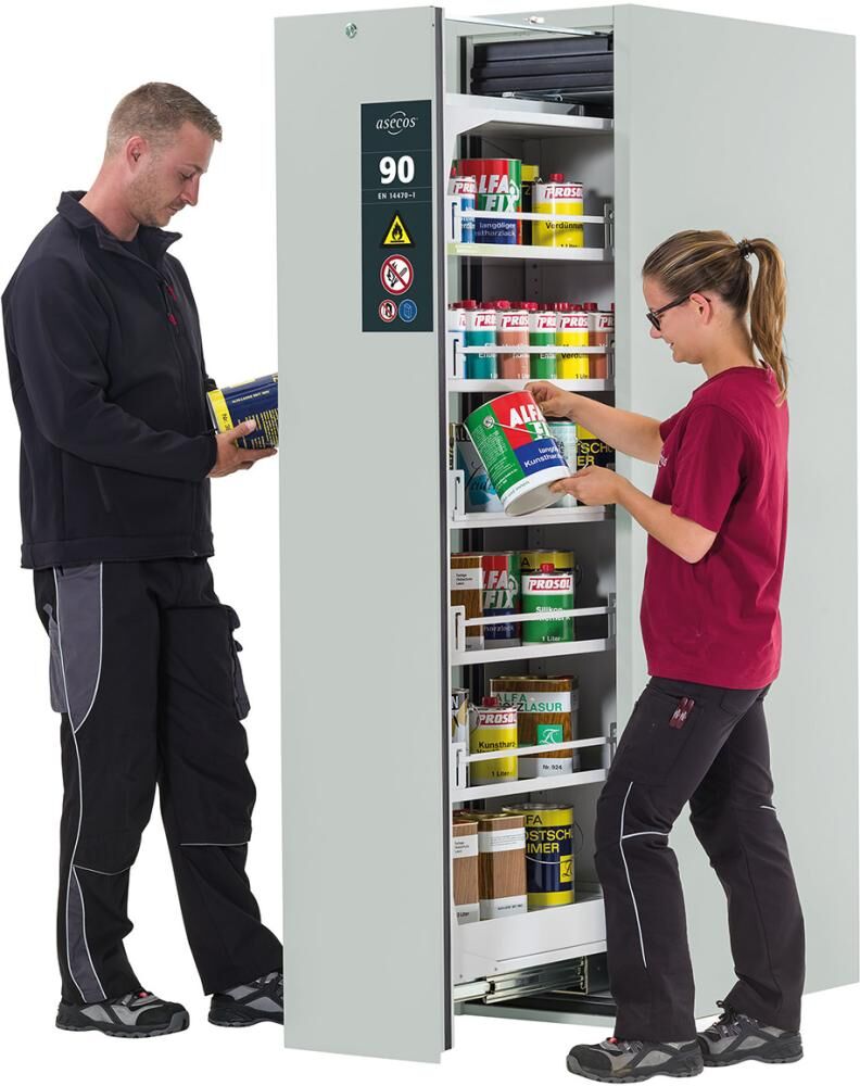 Asecos Sicherheitsschrank V-Line 449x1966 mm komplett grau 4FB Produktbild Asecos Sicherheitsschrank V-Line 449x1966 mm komplett grau 4FB