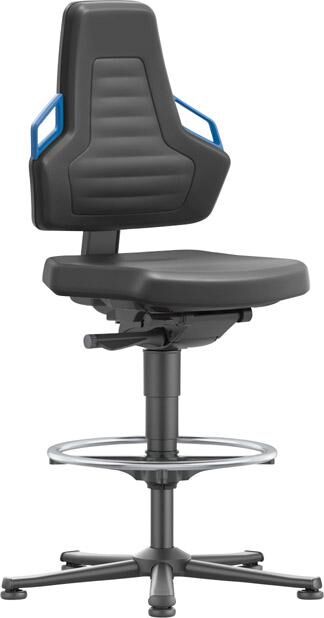 Bimos Stuhl Nexxit 3 Gleiter Kunstleder Griff blau Produktbild Bimos Stuhl Nexxit 3 Gleiter Kunstleder Griff blau