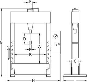Compac Werkstattpresse EP40D m. Elektropumpe 40t Produktbild Compac Werkstattpresse EP40D m. Elektropumpe 40t bild 2