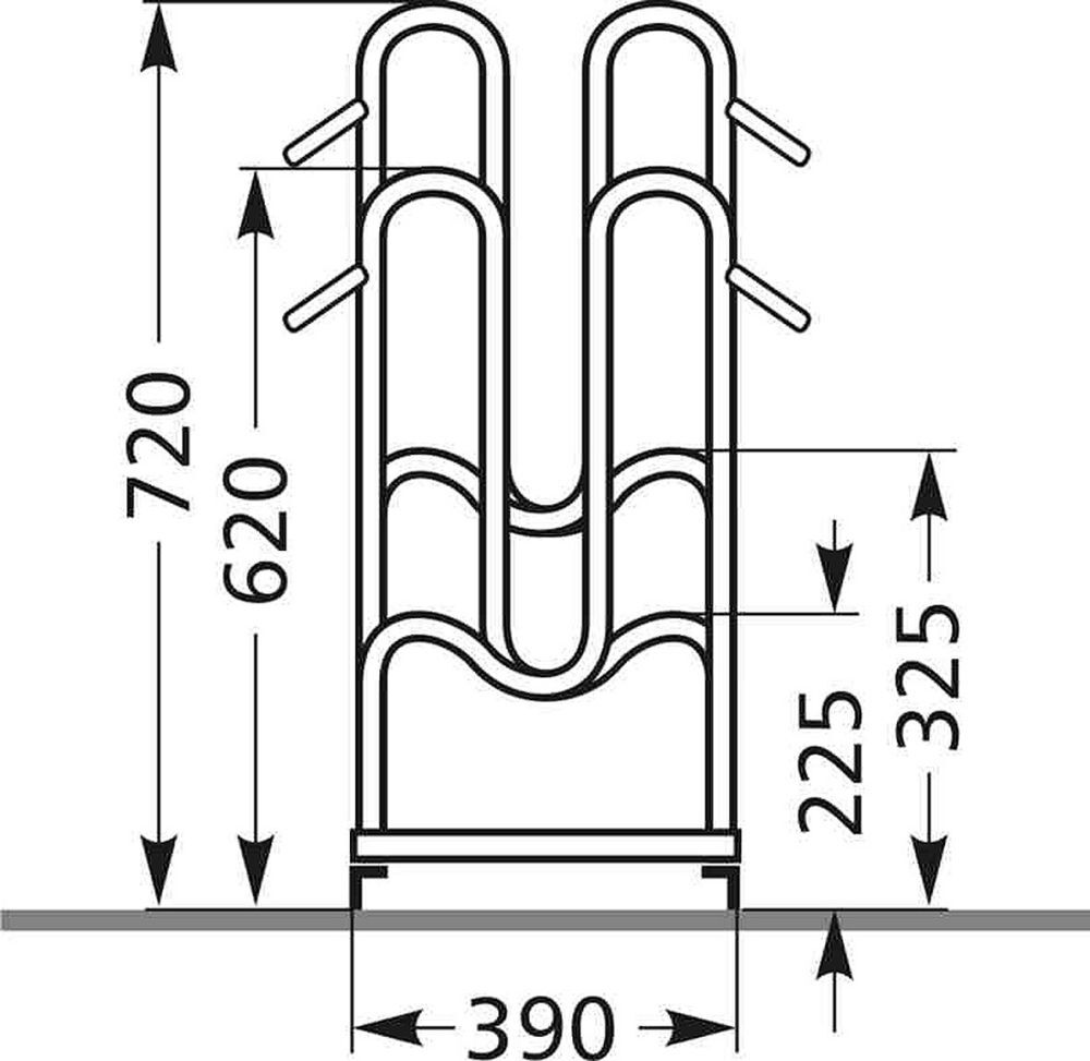 Wsm Fahrradständer Standparker zweiseitig L1050mm 6EP vzk. zerlegt Produktbild Wsm Fahrradständer Standparker zweiseitig L1050mm 6EP vzk. zerlegt