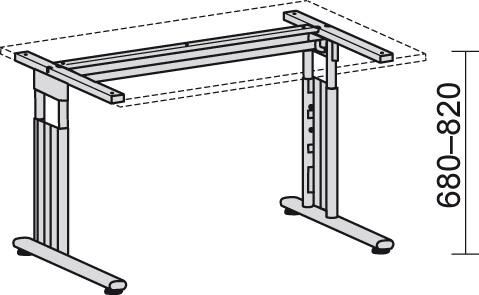 Geramöbel PC-Schreibtisch 135G r We2166x800/1130,680-820 Geramöbel PC-Schreibtisch 135G r We2166x800/1130,680-820