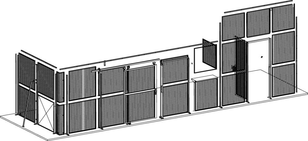 Manorga Gitterwand 2200x1500 Ral7024 Manorga Gitterwand 2200x1500 Ral7024
