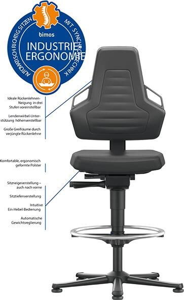 Bimos Stuhl Nexxit 3 Gleiter Supertec Griff anthrazit Produktbild Bimos Stuhl Nexxit 3 Gleiter Supertec Griff anthrazit bild 2