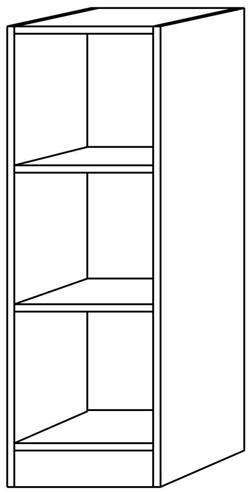 Hammerbacher Regal 2 FB Nussbaum 40x40x127 cm Hammerbacher Regal 2 FB Nussbaum 40x40x127 cm