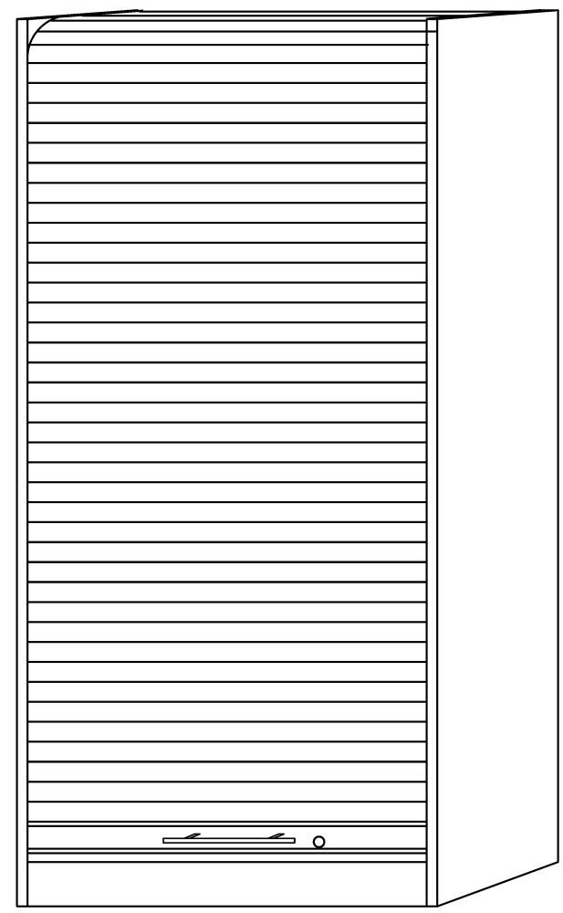 Hammerbacher Rolladenschrank Ahorn/Alu 90x42x200,4 cm Produktbild Hammerbacher Rolladenschrank Ahorn/Alu 90x42x200,4 cm