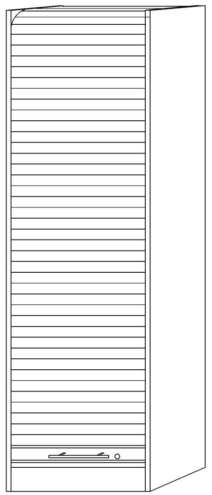 Hammerbacher Rolladenschrank 50 cm grau / grau Produktbild Hammerbacher Rolladenschrank 50 cm grau / grau