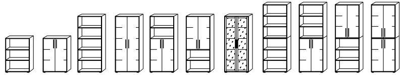 Hammerbacher Regal 5 OH B 800 mm Buche, Schrankwandserie 4 Produktbild Hammerbacher Regal 5 OH B 800 mm Buche, Schrankwandserie 4 bild 3