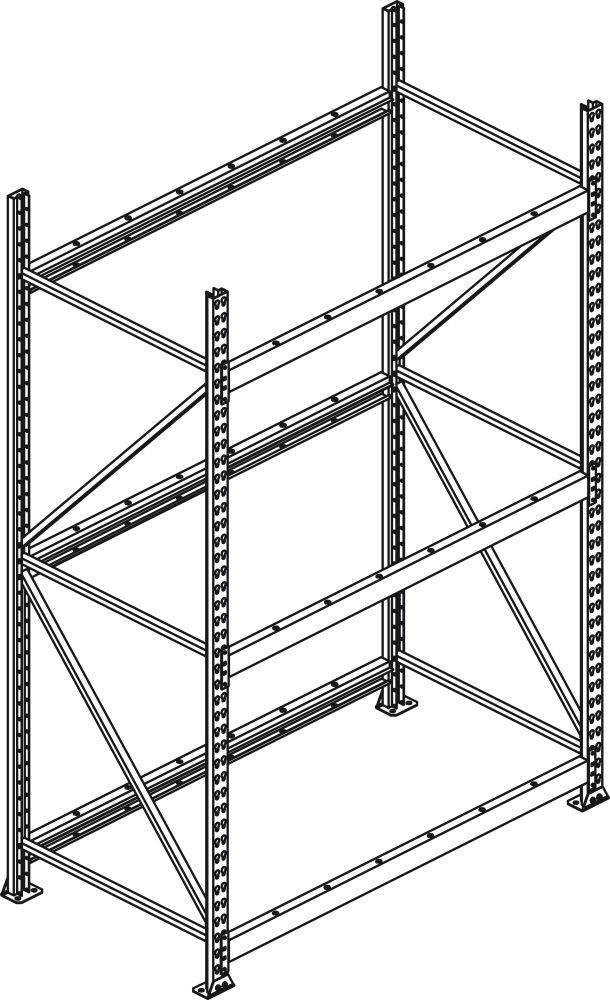 Meta Weitspannregal verz. GF 2600x1050x3000 mm Stahlp. Produktbild Meta Weitspannregal verz. GF 2600x1050x3000 mm Stahlp.