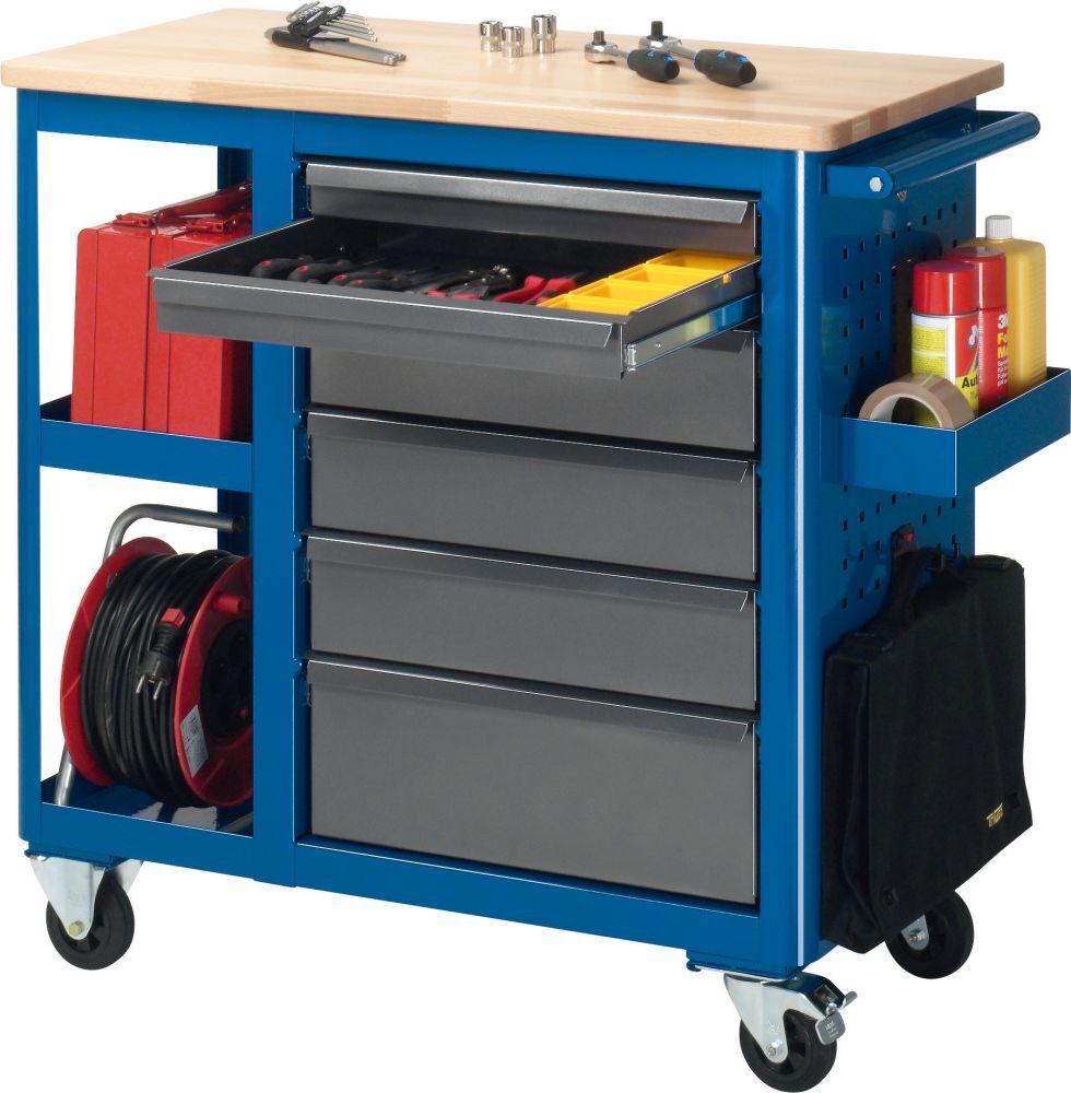 RAU Rollwerkbank 6S RAL5010/RAL7016 Produktbild RAU Rollwerkbank 6S RAL5010/RAL7016