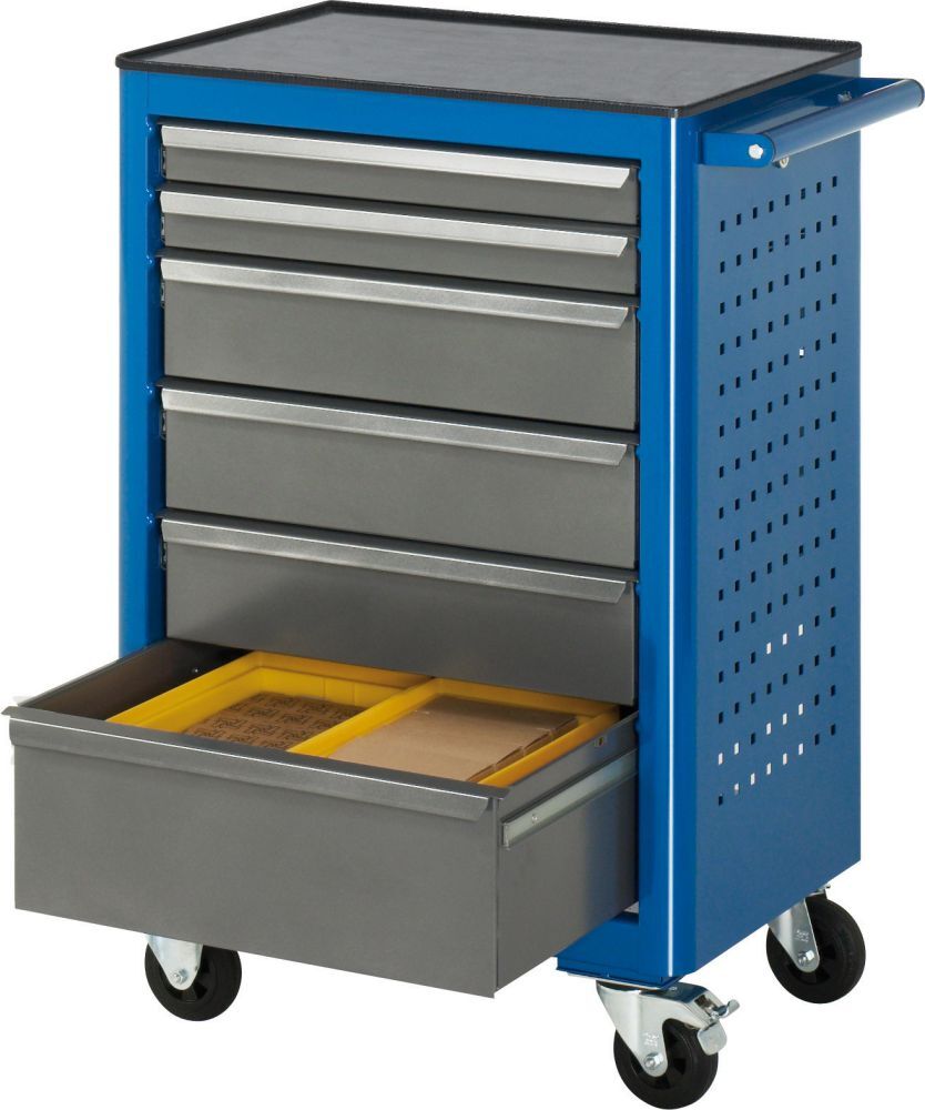 RAU Rollwerkbank,  bl/anthr 675x450x950,  6 Sb., met Produktbild RAU Rollwerkbank,  bl/anthr 675x450x950,  6 Sb., met