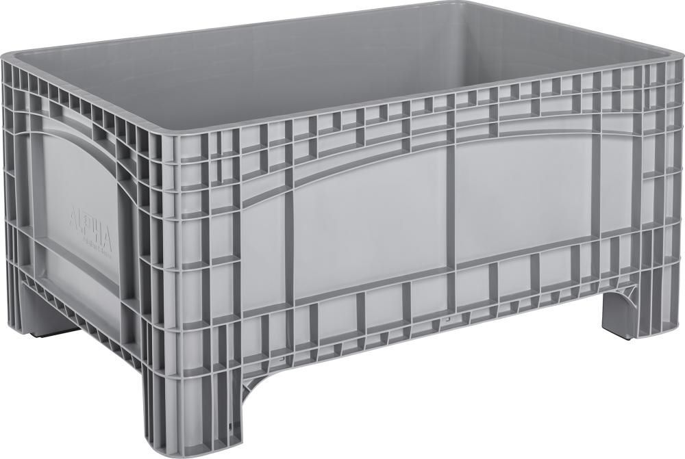 Alpha roßbehälter stationär 354 Liter 1200 x 800 x 580 mm grau Produktbild Alpha roßbehälter stationär 354 Liter 1200 x 800 x 580 mm grau