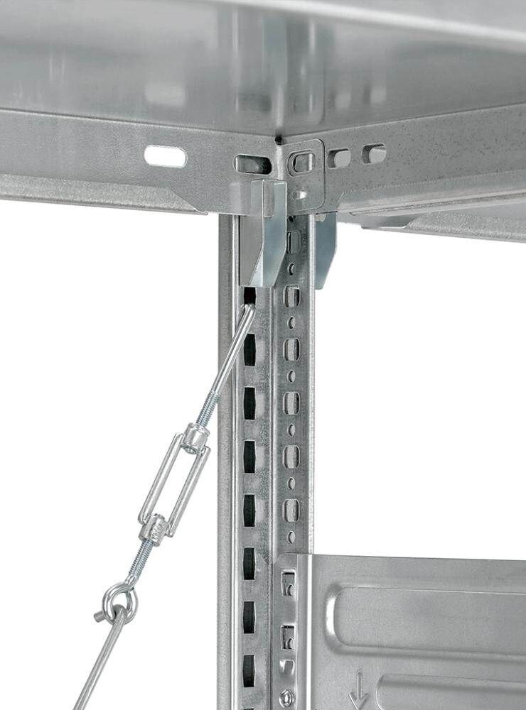 Hofe Anbauregal Edelstahl mit 6 Böden 2500 x 800 x 1000 mm Produktbild Hofe Anbauregal Edelstahl mit 6 Böden 2500 x 800 x 1000 mm bild 7