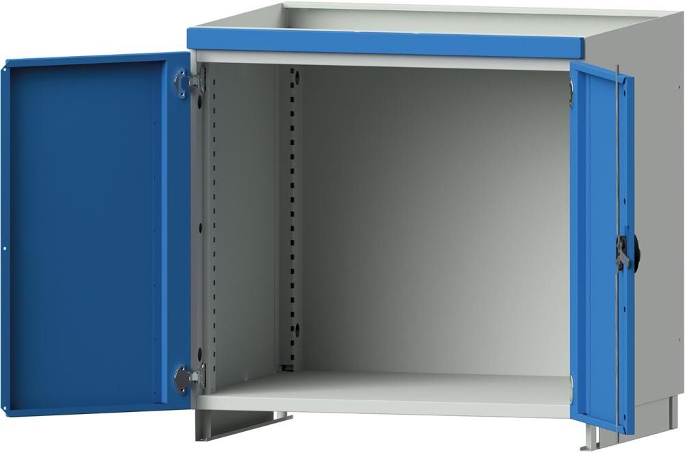 Anke Aufsatzsystemschrank leer 865 x 720 x 800 mm RAL 7035 5012 mit 2 Türen Produktbild Anke Aufsatzsystemschrank leer 865 x 720 x 800 mm RAL 7035 5012 mit 2 Türen