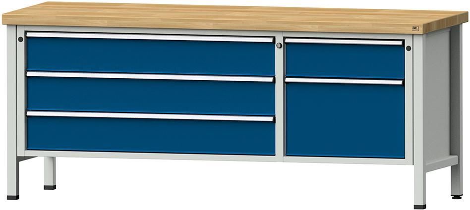 Anke Werkbänke Kombiwerkbank 287 V 2000 x 700 x 850 mm RAL 7035 5010 Produktbild Anke Werkbänke Kombiwerkbank 287 V 2000 x 700 x 850 mm RAL 7035 5010