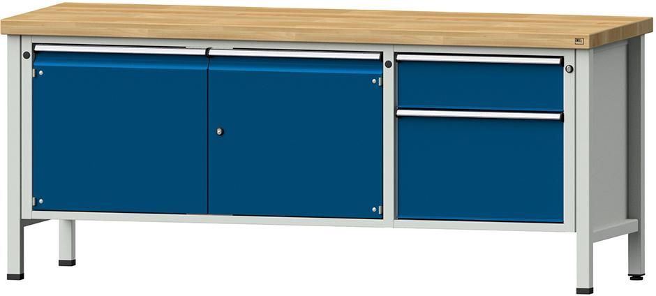 Anke Werkbänke Kombiwerkbank 290 V 2000 x 700 x 850 mm RAL 7035 5010 Anke Werkbänke Kombiwerkbank 290 V 2000 x 700 x 850 mm RAL 7035 5010