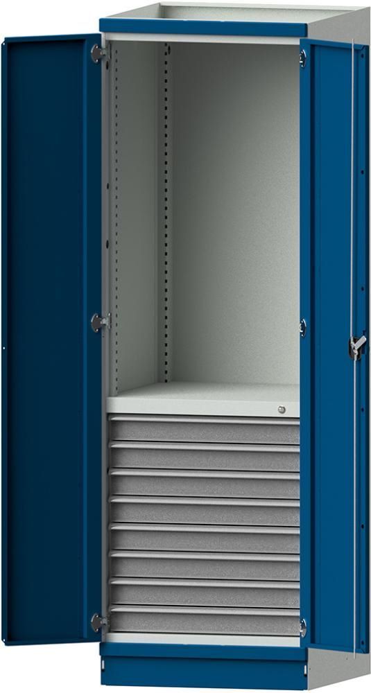 Anke Leergehäuse Modell 101 Maße 720 x 2200mm RAL 7035 5012 mit Türen Produktbild Anke Leergehäuse Modell 101 Maße 720 x 2200mm RAL 7035 5012 mit Türen