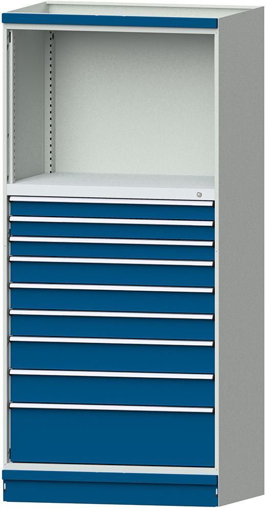 Anke Modulschrank Modell 4006 Maße 715 x 720 x 2200 mm 9 blaue Schubladen Produktbild Anke Modulschrank Modell 4006 Maße 715 x 720 x 2200 mm 9 blaue Schubladen